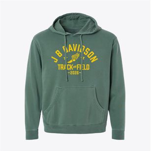 J B Davidson Middle School Track and Field Pigment-Dyed Hoodie