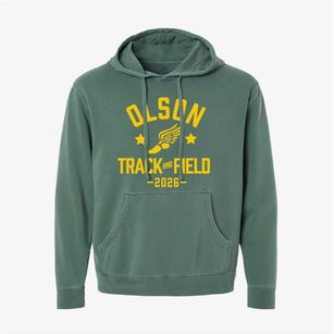Olson Elementary School Track and Field Pigment-Dyed Hoodie
