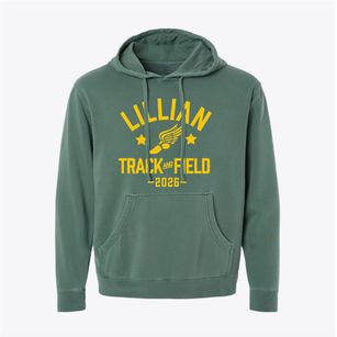 Lillian Schumacher Elementary School Track and Field Pigment-Dyed Hoodie