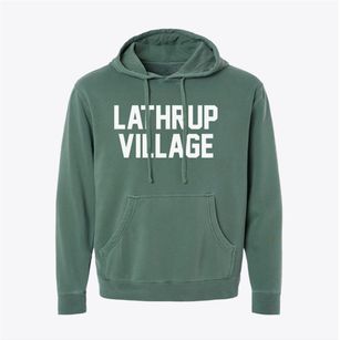 Lathrup Village Michigan Classic Block Pigment-Dyed Hoodie