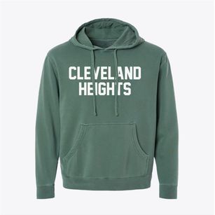 Cleveland Heights Ohio Classic Block Pigment-Dyed Hoodie