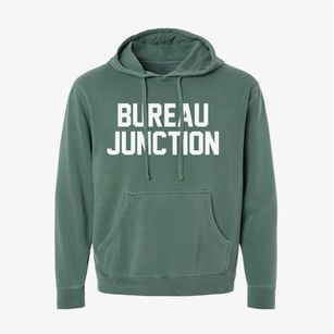 Bureau Junction Illinois Classic Block Pigment-Dyed Hoodie