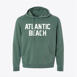 Atlantic Beach Florida Classic Block Pigment-Dyed Hoodie
