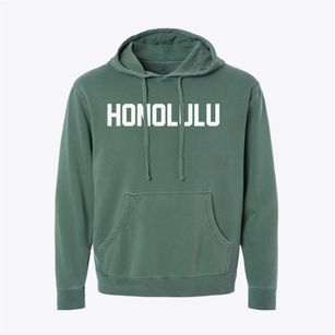 Honolulu Hawaii Classic Block Pigment-Dyed Hoodie