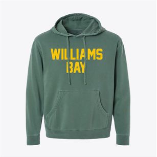 Williams Bay Wisconsin Classic Block Pigment-Dyed Hoodie