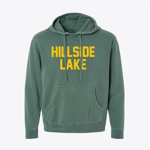 Hillside Lake New York Classic Block Pigment-Dyed Hoodie