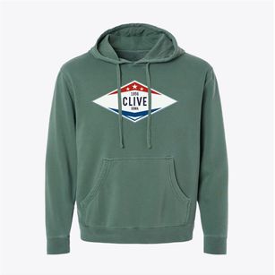 Clive Iowa Diamond Star Pigment-Dyed Hoodie