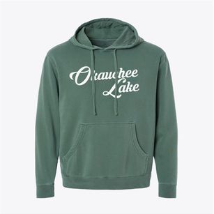 Okauchee Lake Wisconsin Vintage Team Pigment-Dyed Hoodie