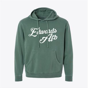 Edwards Afb California Vintage Team Pigment-Dyed Hoodie