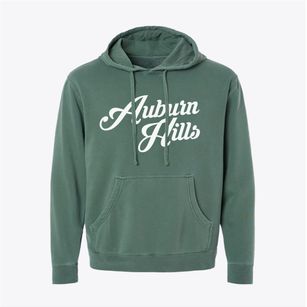 Auburn Hills Michigan Vintage Team Pigment-Dyed Hoodie