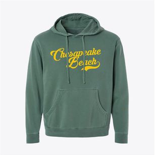 Chesapeake Beach Maryland Vintage Team Pigment-Dyed Hoodie