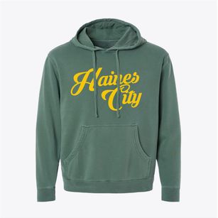 Haines City Florida Vintage Team Pigment-Dyed Hoodie