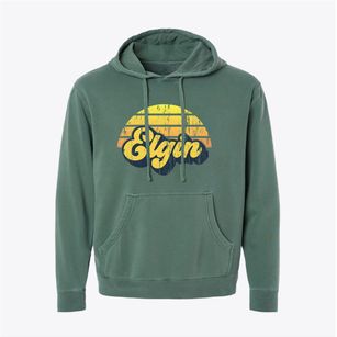 Elgin Illinois Sublime Sunset Pigment-Dyed Hoodie
