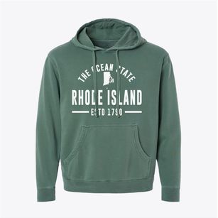  Rhode Island Motto Pigment-Dyed Hoodie