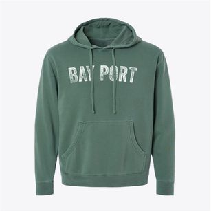 Bay Port Michigan Timeless Retro Pigment-Dyed Hoodie