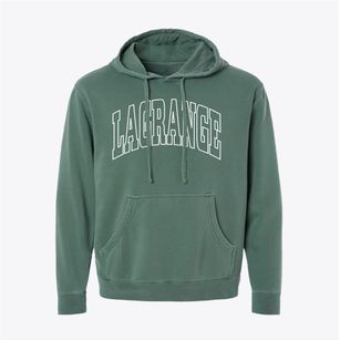 Lagrange Indiana Trendy Block Pigment-Dyed Hoodie