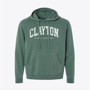 Clayton North Carolina Urban Vibe Pigment-Dyed Hoodie
