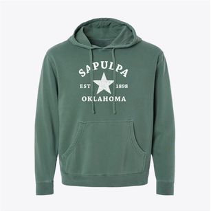 Sapulpa Oklahoma Star Pigment-Dyed Hoodie