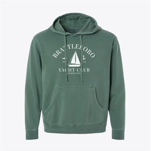 Brattleboro Vermont Yacht Club Pigment-Dyed Hoodie