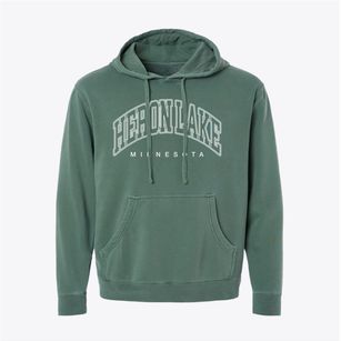 Heron Lake Minnesota Inline Pigment-Dyed Hoodie