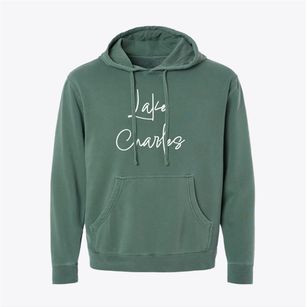Lake Charles Louisiana Freestyle Pigment-Dyed Hoodie