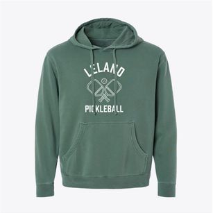 Leland Iowa Pickleball Pigment-Dyed Hoodie