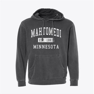 Mahtomedi Minnesota Classic Established Pigment-Dyed Hoodie