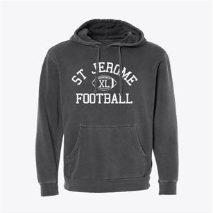 St Jerome Parish Classic Football Pigment-Dyed Hoodie