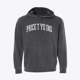 Price T Young Middle School Varsity Arch Pigment-Dyed Hoodie