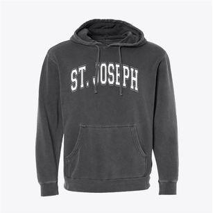 St Joseph Parish Varsity Arch Pigment-Dyed Hoodie