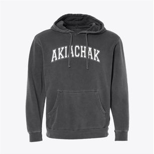 Akiachak Elementary School Varsity Arch Pigment-Dyed Hoodie