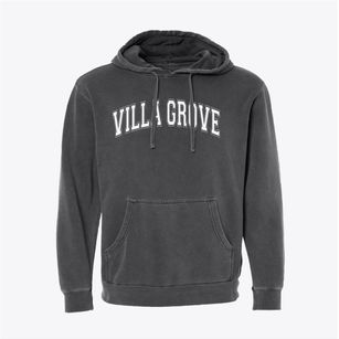 Villa Grove High School Varsity Arch Pigment-Dyed Hoodie