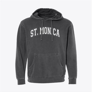 Saint Monica School Varsity Arch Pigment-Dyed Hoodie