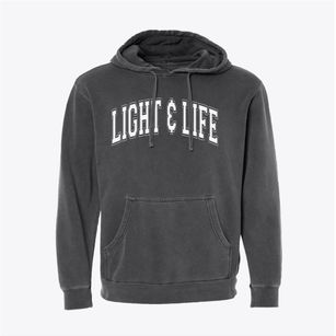 Light & Life Christian School Varsity Arch Pigment-Dyed Hoodie