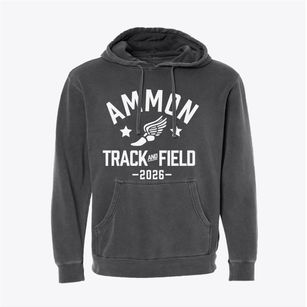 Ammon Elementary School Track and Field Pigment-Dyed Hoodie