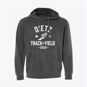 Dietz Elementary School Track and Field Pigment-Dyed Hoodie