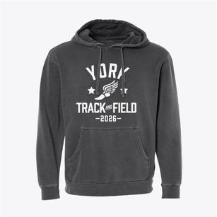 York High School Track and Field Pigment-Dyed Hoodie