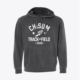 Chisum Elementary School Track and Field Pigment-Dyed Hoodie