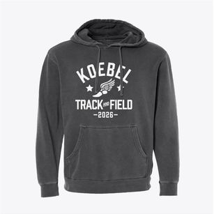Koebel Elementary School Track and Field Pigment-Dyed Hoodie
