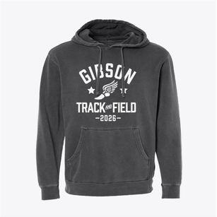 Gibson Elementary School Track and Field Pigment-Dyed Hoodie