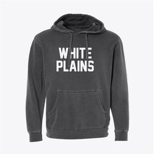 White Plains New York Classic Block Pigment-Dyed Hoodie