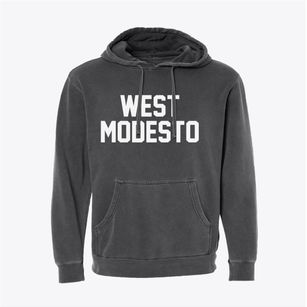 West Modesto California Classic Block Pigment-Dyed Hoodie