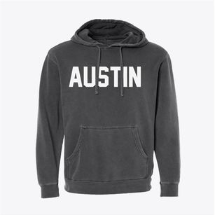 Austin Texas Classic Block Pigment-Dyed Hoodie