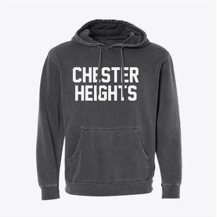 Chester Heights Pennsylvania Classic Block Pigment-Dyed Hoodie