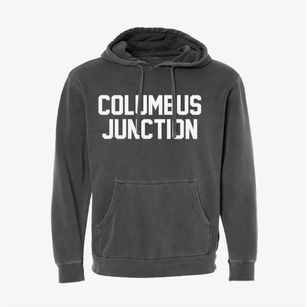 Columbus Junction Iowa Classic Block Pigment-Dyed Hoodie