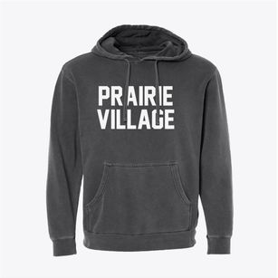Prairie Village Kansas Classic Block Pigment-Dyed Hoodie
