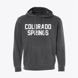 Colorado Springs Colorado Classic Block Pigment-Dyed Hoodie