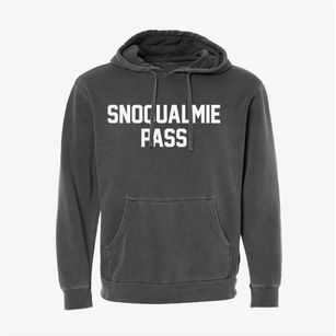 Snoqualmie Pass Washington Classic Block Pigment-Dyed Hoodie