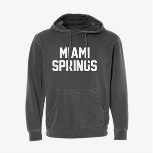 Miami Springs Florida Classic Block Pigment-Dyed Hoodie