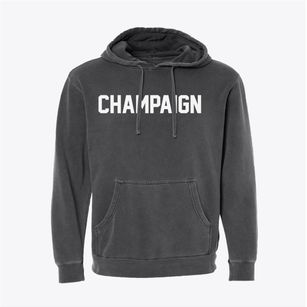 Champaign Illinois Classic Block Pigment-Dyed Hoodie